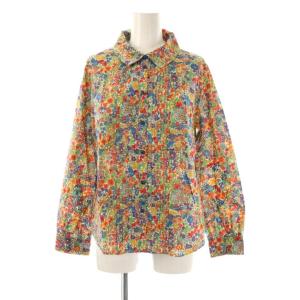 花柄ピンタックシャツ 42 オフホワイト マルチカラー /DO OS