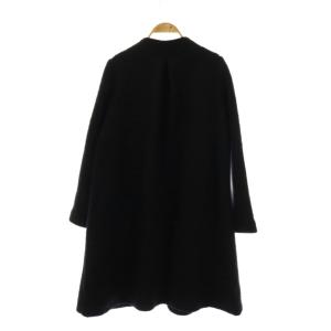 Jocomomola de Sybilla Diamante ジャカード ノーカラーニットコート ロング 42 黒 ブラック /AT