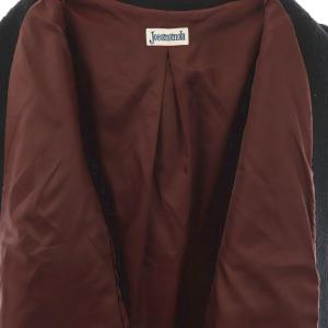 Jocomomola de Sybilla Diamante ジャカード ノーカラーニットコート ロング 42 黒 ブラック /AT