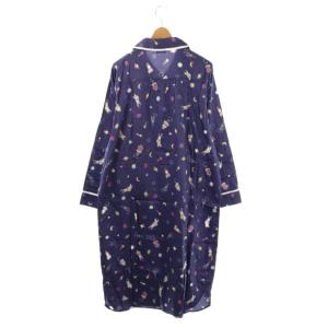 tsumori chisato SLEEP ルームウェア 総柄 ワンピース ロング 長袖 M ネイビー /HK OS