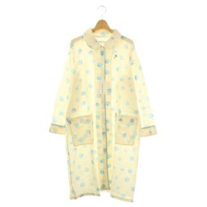 ルームウェア 総柄 ワンピース ロング 長袖 M アイボリー /HK OS