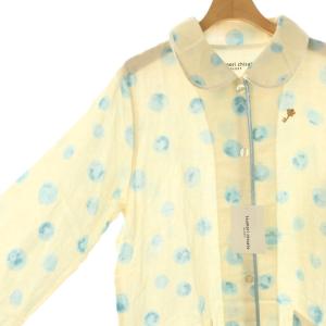 tsumori chisato SLEEP ルームウェア 総柄 ワンピース ロング 長袖 M アイボリー /HK OS