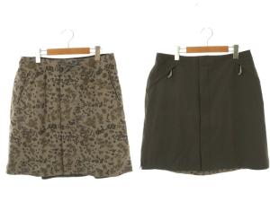 リバーシブルヤマスカート 台形スカート ひざ丈 XL グレー TOWRJE93YY /DF OS