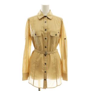 ベルト付き 長袖 シャツ ブラウス 38 ベージュ /CX OS