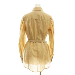 BURBERRY LONDON ベルト付き 長袖 シャツ ブラウス 38 ベージュ /CX OS