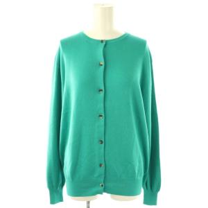 クルーネックカーディガン ニット グリーン /HK OS