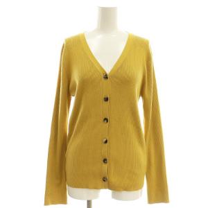 RIB Vネック カーディガン リブ マスタードイエロー /CX OS