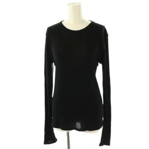 24SS テレコ ロングスリーブ プルオーバー カットソー 長袖 ブラック /HK OS