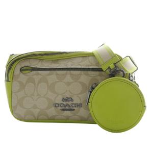 エリアス ベルト バッグ・カラーブロック シグネチャー キャンバス ボディバッグ ショルダーバッグ 斜め掛け