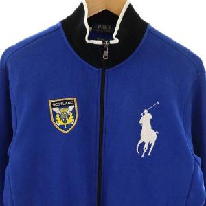 POLO RALPH LAUREN ビッグポニートラックジャケット ブルゾン スウェット M ブルー ホワイト ブラック /ES OS