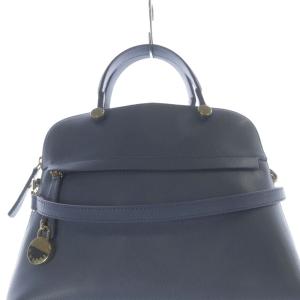 FURLA PIPER 2WAY ショルダーバッグ ハンドバッグ レザー 青 ブルー G5996 /SR