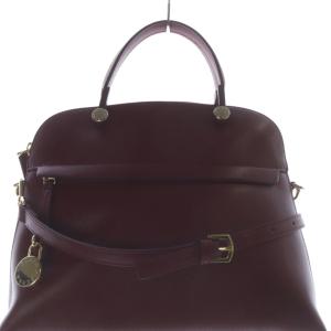 FURLA PIPER レザー 2WAYバッグ ショルダーバッグ ハンドバッグ ロゴ ボルド? G5996 /SR