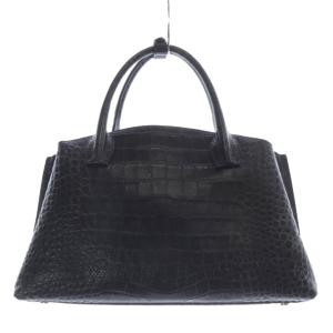 IACUCCI レザー クロコ 型押し 2WAYバッグ ショルダーバッグ ハンドバッグ 黒 ブラック /SR38