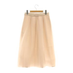 ANAYI 25SS ダブルラッセル立体プリーツ スカート ロング 36 ピンク /DF OS