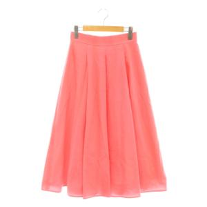 24SS トリアセグログランフレア スカート ミモレ ロング 36 ピンク /AT OS