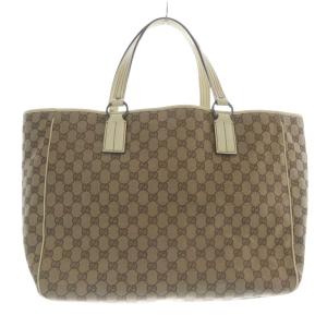 GUCCI GGキャンバス トートバッグ ブラウン 113022