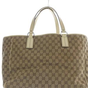 GUCCI GGキャンバス トートバッグ ブラウン 113022