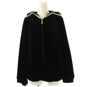 トリアセベロアフーディ パーカー ブルゾン 36 ブラック /ES OS