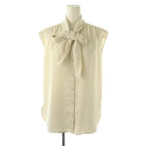 23SS ボウタイブラウス ノースリーブ 2 オフホワイト /DF OS