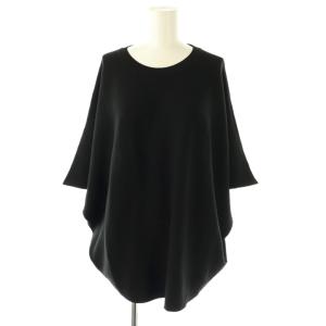 ショートスリーブニットプルオーバー カットソー ブラック /DF OS