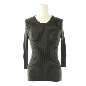 25SS COTTON RIB KNIT ニット セーター プルオーバー ダークグレー /DF OS