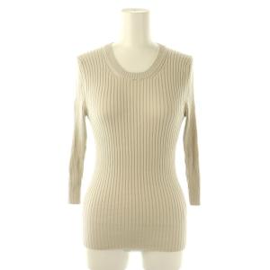 25SS COTTON RIB KNIT ニット セーター プルオーバー ライトグレー /DF OS
