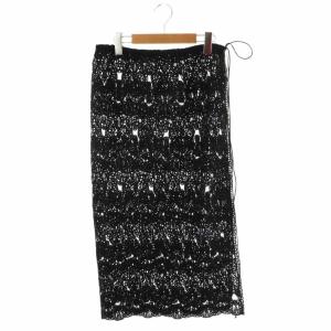 25SS コード刺繍ラップスカート ロング F ブラック /DF OS