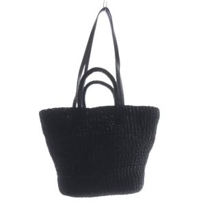 25SS ダブル ハンドル ABACA ハンドバッグ ショルダーバッグ 2way 黒 ブラック /SR21
