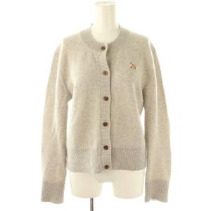 BABY FOX PATCH FITTED CARDIGAN カーディガン ニット M グレー /DF