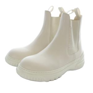 Christian Dior D-racer カーフスキン ショートブーツ 35.5 オフホワイト