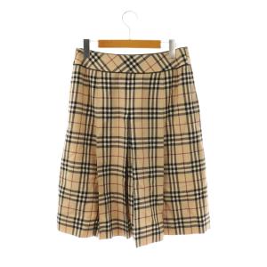 BURBERRY LONDON ノバチェックスカート 40 ベージュ ブラック レッド /DO OS
