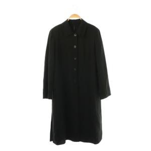 スプリングコート ステンカラーコート ロング 44 ブラック /DF OS