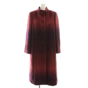 ウール アルパカ モヘヤ スタンドカラーコート アウター 9 ボルドー /ES OS