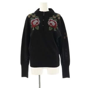 アメリ AMERI CROSS STITCH MESH KNIT TOP ニット セーター 刺繍 長袖