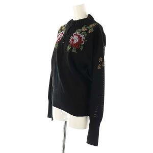 Ameri VINTAGE アメリ AMERI CROSS STITCH MESH KNIT TOP ニット セーター 刺繍 長袖