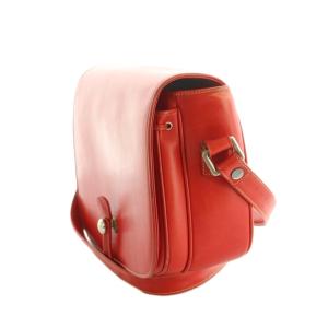 GIANNI VERSACE ショルダーバッグ レザー フラップ 赤 /MI OS