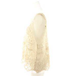 JOURNAL STANDARD LUXE 24AW レースMIX ノースリーブブラウス タンクトップ ベージュ /DF OS
