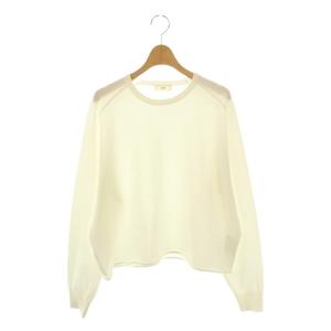 25SS LEVITA コットンプルオーバー ニット 長袖 F ホワイト /DF OS