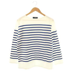 NAVAL 長袖プルオーバー カットソー ボーダー ML ブルー ホワイト /HK OS