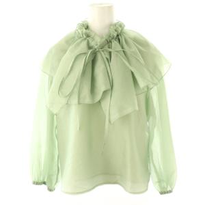 24SS マルチWAYオーガンブラウス シャツ 1 グリーン /CX OS