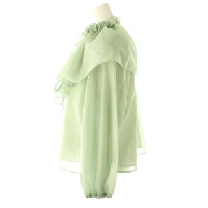 JUSGLITTY 24SS マルチWAYオーガンブラウス シャツ 1 グリーン /CX OS