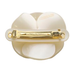 Alexandre De Paris バレッタ カメリアモチーフ ベージュ /YO5