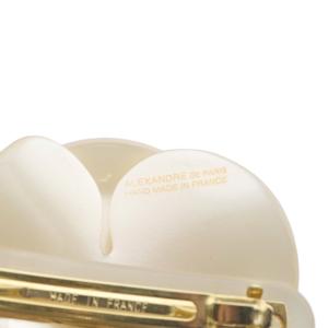 Alexandre De Paris バレッタ カメリアモチーフ ベージュ /YO5