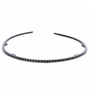 カチューシャ ヘアバンド ラインストーン ブラック /YO22