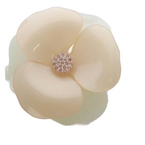 バレッタ カメリアモチーフ ピンク アイボリー /YO28