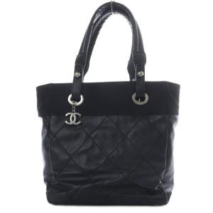 ヴィンテージ パリビアリッツPM トートバッグ ココマーク ブラック