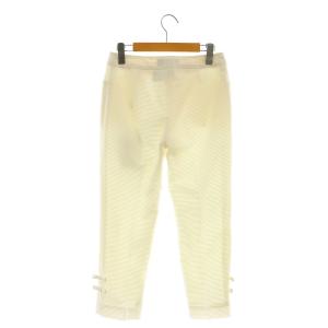 M'S GRACY 23年 裾リボン クロップドパンツ 36 ホワイト /DF OS