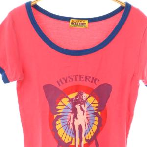 HYSTERIC GLAMOUR 24SS HYSTERIC BUTTERFLY チビTシャツ カットソー 半袖 ピンク F マルチカラー