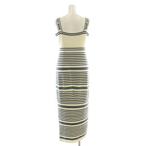 Lily Brown LilyBrown × マリークワント MARY QUANT 24AW ロゴジャガードニットキャミワンピース ロング F ホワイト