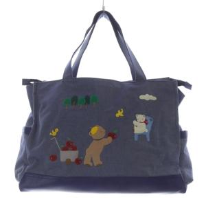 刺繍 マザーズバッグ トートバッグ ハンドバッグ 青 ブルー /SR29